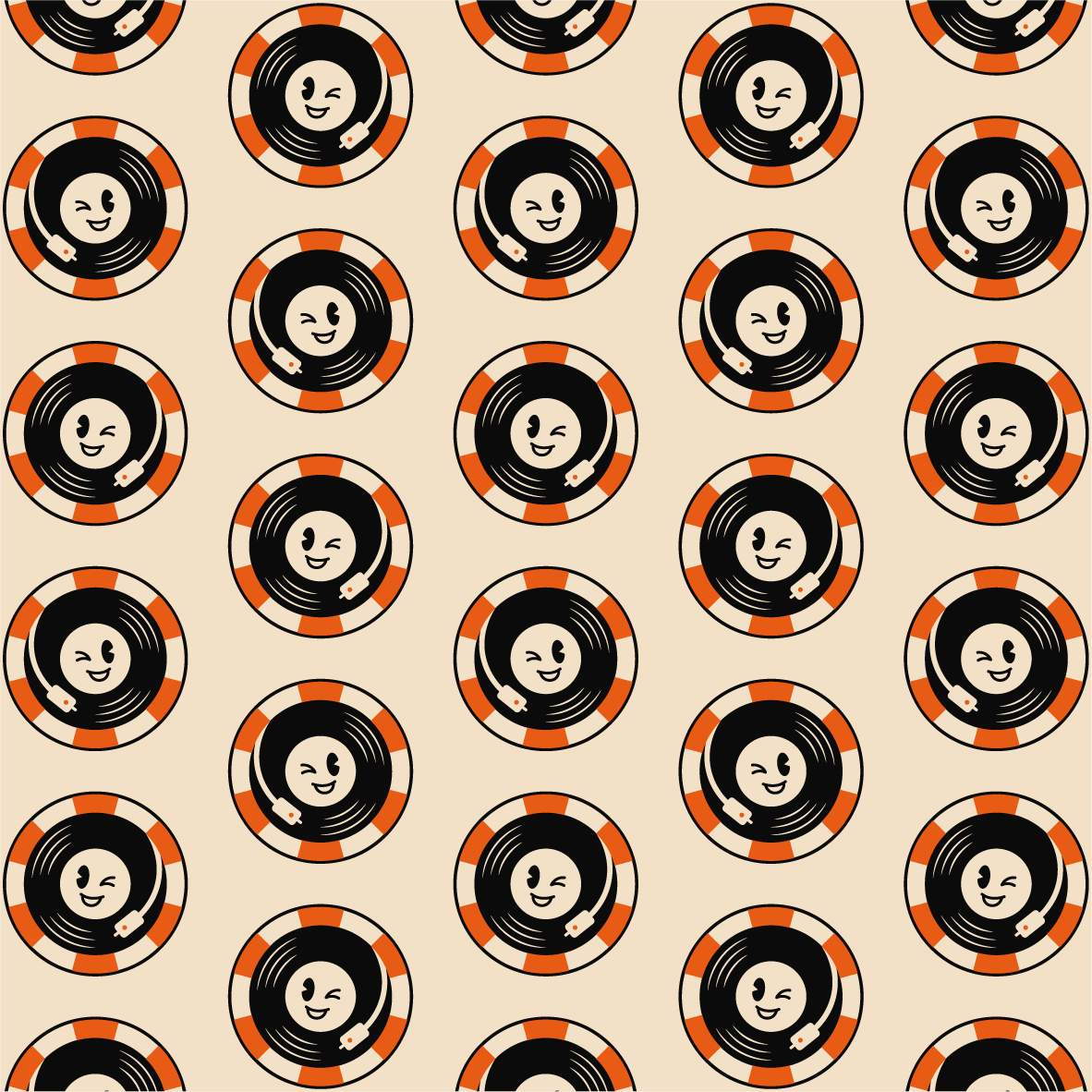 Get Lucky vinyl record pattern